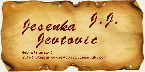 Jesenka Jevtović vizit kartica
